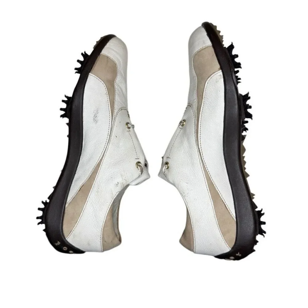 Footjoy LoPro Shoes Womens 7 N Golf Sneakers White Leather Lace Up 97131